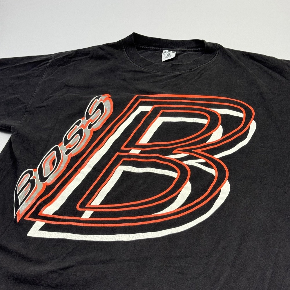 Vintage Boss Shirt Mens 2XL Black Big B Graphic Tee Made USA 90s Hip Hop Style